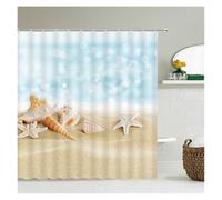 LNNXSZ Tenda Doccia Beach Sea Palm Trees Shower Curtains Scenery Waterproof 3d Bathroom Curtains With Hooks Home Decoration Washable Bath Screen(Color 26,W150xH180cm)