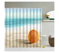 LNNXSZ Tenda Doccia Beach Sea Palm Trees Shower Curtains Scenery Waterproof 3d Bathroom Curtains With Hooks Home Decoration Washable Bath Screen(Color 2,W150xH180cm)