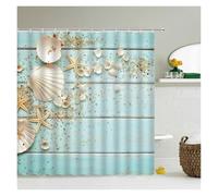 LNNXSZ Tenda Doccia Beach Sea Palm Trees Shower Curtains Scenery Waterproof 3d Bathroom Curtains With Hooks Home Decoration Washable Bath Screen(Color 25,W210xH180cm)