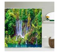 LNNXSZ Tenda Doccia Beach Sea Palm Trees Shower Curtains Scenery Waterproof 3d Bathroom Curtains With Hooks Home Decoration Washable Bath Screen(Color 16,W90xH180cm)