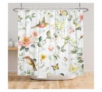 LNNXSZ Tenda Doccia Colorful Flower Spring Shower Curtain Pretty Modern Bathroom Waterproof Partition With Hooks Large Size(Color 3,180x200cm)