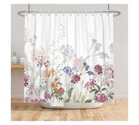 LNNXSZ Tenda Doccia Colorful Flower Spring Shower Curtain Pretty Modern Bathroom Waterproof Partition With Hooks Large Size(Color 8,150x180cm)