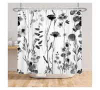 LNNXSZ Tenda Doccia Colorful Flower Spring Shower Curtain Pretty Modern Bathroom Waterproof Partition With Hooks Large Size(Color 6,150x180cm)