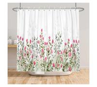 LNNXSZ Tenda Doccia Colorful Flower Spring Shower Curtain Pretty Modern Bathroom Waterproof Partition With Hooks Large Size(Color 12,120x180cm)