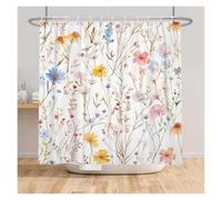 LNNXSZ Tenda Doccia Colorful Flower Spring Shower Curtain Pretty Modern Bathroom Waterproof Partition With Hooks Large Size(Color 2,90x180cm)