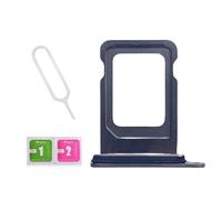 LNONLS Supporto di ricambio per slot per scheda SIM doppio per iPhone 15 Pro 15 Pro Max, con anello in gomma impermeabile e perno di espulsione aperto per vassoio della scheda SIM (titanio nero)