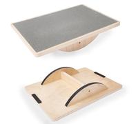 Lnopever Balance Board professionale in legno, Bordo Dell'Equilibrio Antiscivolo Dell'Allenatore Dell'Equilibrio Adulto, Rocker Board,Bordo Dell'Equilibrio Di Terapia Fisica,Correzione Della
