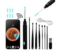 Lnopever Otoscopio Pulizia Orecchie con Telecamera Ultra 1080P HD, 3,5mm Impermeabile Endoscopio con 6 Luci LED, Pulizia Orecchie Impermeabile IP67,Pulitore Orecchie per iPhone, iPad e Android