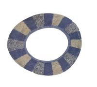 LNQKJXIIA Coprisedile for WC in Tessuto Lavabile, Protezione Calda e Confortevole, Universale for Bagno e Toilette(Navy Blue+Beige)