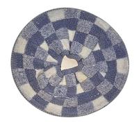 LNQKJXIIA Coprisedile for WC in Tessuto Lavabile, Protezione Calda e Confortevole, Universale for Bagno e Toilette(Blue+White)