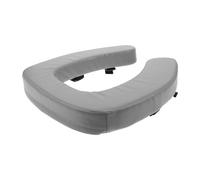 LNQKJXIIA Cuscino rialzato for WC Grigio for Anziani, Rialzo Imbottito Morbido e Impermeabile con Chiusura a Strappo for la Sicurezza del Bagno