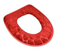 LNQKJXIIA Fodera for Cuscino for Sedile WC Rossa, Morbida e Ispessita, scaldavivande Lavabile e Riutilizzabile con Cuscinetto Adesivo for Il Comfort del Bagno