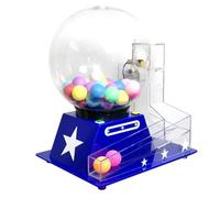 LNQKJXIIA Macchina for lotteria elettrica con 80 palline, gabbia for bingo in acrilico e ruota della roulette for locali e centri commerciali