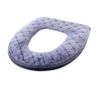 LNQKJXIIA Scaldawater Lavabile in Velluto, Cuscino Avvolgente Ispessito for WC ovali - Comfort nel dormitorio di Un Hotel in affitto(Grey)