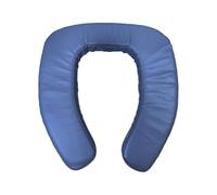 LNQKJXIIA Sedile rialzato for WC con Schiuma ad Alta densità, Cuscino Ispessito a Forma di U e Cinghie di Fissaggio, Pelle PVC Impermeabile Facile da Pulire(Blauw)