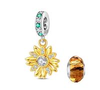 LNQOBU Charm Bead Ciondolo Donna Argento Sterling 925 è Adatto a Bracciali e Collane da Donna
