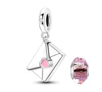 LNQOBU Charm Madre e Figlia - Charm con scritta Mum, Sister,Argento 925 con Ciondolo con zirconi 5A Adatto ai braccialetti Pandora Regali Festa Della Mamma
