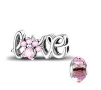 LNQOBU Ciondolo Charm Donna Argento Sterling 925 Bracciale per Charm per Bracciali e Collane
