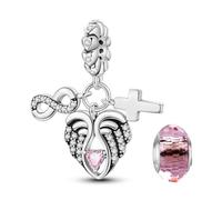 LNQOBU Ciondolo con Charm Argento Sterling 925 Fatima's Hand Dangle Charm Compatibile con Pandora e Europei Bracciale Collane da Donna（Fornito con una Perlina）