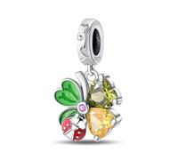 LNQOBU Ciondolo con Charm Argento Sterling 925 Fatima's Hand Dangle Charm Compatibile con Pandora e Europei Bracciale Collane da Donna(Fornito con una Perlina)