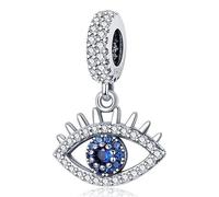 LNQOBU Ciondolo con Charm Argento Sterling 925 Fatima's Hand Dangle Charm Compatibile con Pandora e Europei Bracciale Collane da Donna(Fornito con una Perlina)