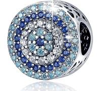 LNQOBU Ciondolo con Charm Argento Sterling 925 Fatima's Hand Dangle Charm Compatibile con Pandora e Europei Bracciale Collane da Donna(Fornito con una Perlina)