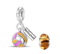 LNQOBU Ciondolo con Charm Argento Sterling 925 Fatima's Hand Dangle Charm Compatibile con Pandora e Europei Bracciale Collane da Donna（Fornito con una Perlina）