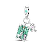 LNQOBU Ciondolo in Argento 925 per Bracciali,Bead Charm da donna,Ccompatibile con i Braccialetti Pandora e collana per le Donne