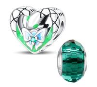 LNQOBU Ciondolo Lucciola Scintillante Glow in the Dark Camaleonte Charm Argento Sterling 925 Per Bracciali e Collane