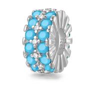 LNQOBU Clip Spacer Charme per Bracciale Argento Sterling 925 Pavé Zirconi Clip Lock Spacer Stopper Charms Bead