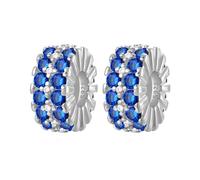 LNQOBU Clip Spacer Charme per Bracciale Argento Sterling 925 Pavé Zirconi Clip Lock Spacer Stopper Charms Bead