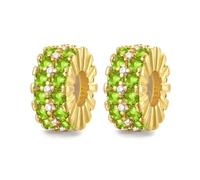 LNQOBU Clip Spacer Charme per Bracciale Argento Sterling 925 Pavé Zirconi Clip Lock Spacer Stopper Charms Bead