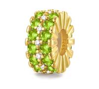 LNQOBU Clip Spacer Charme per Bracciale Argento Sterling 925 Pavé Zirconi Clip Lock Spacer Stopper Charms Bead