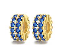 LNQOBU Clip Spacer Charme per Bracciale Argento Sterling 925 Pavé Zirconi Clip Lock Spacer Stopper Charms Bead