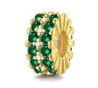 LNQOBU Clip Spacer Charme per Bracciale Argento Sterling 925 Pavé Zirconi Clip Lock Spacer Stopper Charms Bead