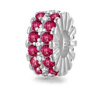 LNQOBU Clip Spacer Charme per Bracciale Argento Sterling 925 Pavé Zirconi Clip Lock Spacer Stopper Charms Bead