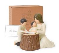 Lnrkai Statuette per mamma e bambini, regalo per figlio da mamma, regalo per festa della mamma, anniversario, compleanno, Natale, scolpito a mano preziosi momenti di maternità