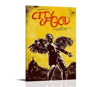 LNSXYSCQ Poster su tela con citta di Dio classico e meraviglioso film e serie TV, decorazione artistica da parete, per camera da letto, 20 x 30 cm, con cornice