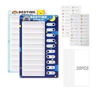 LNSYSNS 2 Pezzi To Do List Bambini con 20 Fogli Intercambiabili, Versatile Tabella Delle Faccende, Agenda Giornaliera Routine Bambini per la Pianificazione Dell'apprendimento e la Gestione del Tempo