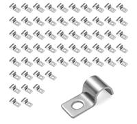 LNSYSNS 60 Pezzi Collari per Tubi, M10 Fermacavi Muro, Argento Morsetto per Tubo Staffa a U, Acciaio Inossidabile 304 Ferma Cavi da Muro, per Casa, Giardino, Fattoria e Balcone