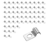 LNSYSNS 60 Pezzi Collari per Tubi, M6 Fermacavi Muro, Acciaio Inossidabile 304 Ferma Cavi da Muro, Argento Morsetto per Tubo Staffa a U, per Casa, Giardino, Fattoria e Balcone