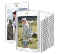 LNSYSNS Bustine Carte Protettive 35PT Magnetiche, 20 Pezzi Magnetic Trading Card Holder, Trasparente Carte Cornici, Resistente ai Raggi UV Protezione per Carte, per Foto, Carte-Sportive, Carte-Gioco