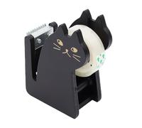 LNSYSNS Dispenser Nastro Adesivo, Simpatico Gatto Dispenser per Nastro Adesivo, Nero Distributore-Nastro Vintage, con Rotolo di Nastro Adesivo, Adatto per Casa, Ufficio e Scuola