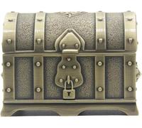 Lnwwrv Mini Scatola del Tesoro in Metallo in Stile retrò per Gioielli, Scatola Piccola per organizzare Anelli e Orecchini, la Prima Scelta per i Regali di Vacanza delle Ragazze,Bronzo