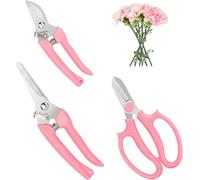 Lnwwrv Set di Forbici da Giardinaggio a 3 Lame - Design ergonomico, Strumento specializzato per Taglio di Fiori e potatura