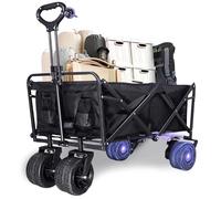 LNXGJJ Carrello Elettrico Pieghevole 200L/150kg - Doppio Motore con Batteria 3000mAh, Ruote Multiterreno e Manici Regolabili per Campeggio, Spiaggia, Shopping e Picnic