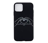 Lnxlanxx Cover Compatibile per ZTE Blade A35/ZTE Blade A55 TPU Nero Silicone Bumper Disegni Motivo Case Antiurto Protettiva Resistente Custodia (Amore)
