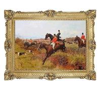 Lnxp Bellissimo dipinto 90 x 70 cm Cavaliere sulla caccia Cavallo Cavallo Inglese Cacciatore Esclusivamente Immagini Riproduzione Stampa 58B