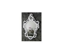 Lnxp - Specchio da parete esclusivo in stile barocco e rococò, 50 x 76 cm, colore: Bianco