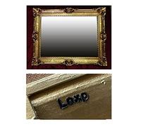 Lnxp Specchio da parete in stile barocco, 90 x 70 cm, anticato, barocco, stile shabby chic, stile giovanile, design retrò, con decorazioni di lusso, elegante e raffinato, 58SP